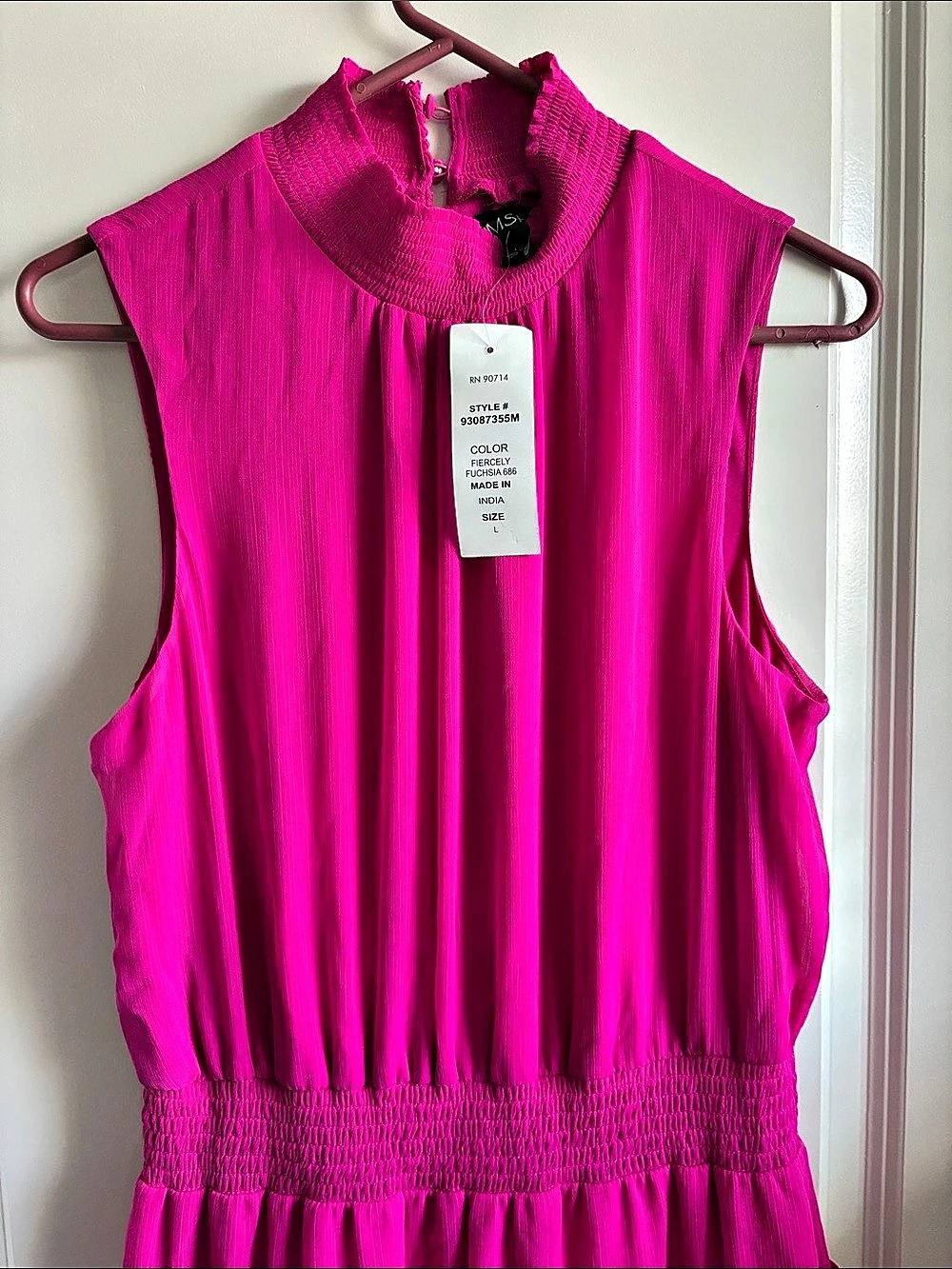 MSK Pink Ruffle Mini Dress NWT - Picture 2 of 4